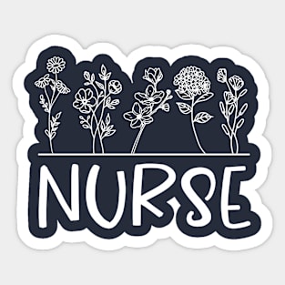 Nurse Floral Sticker